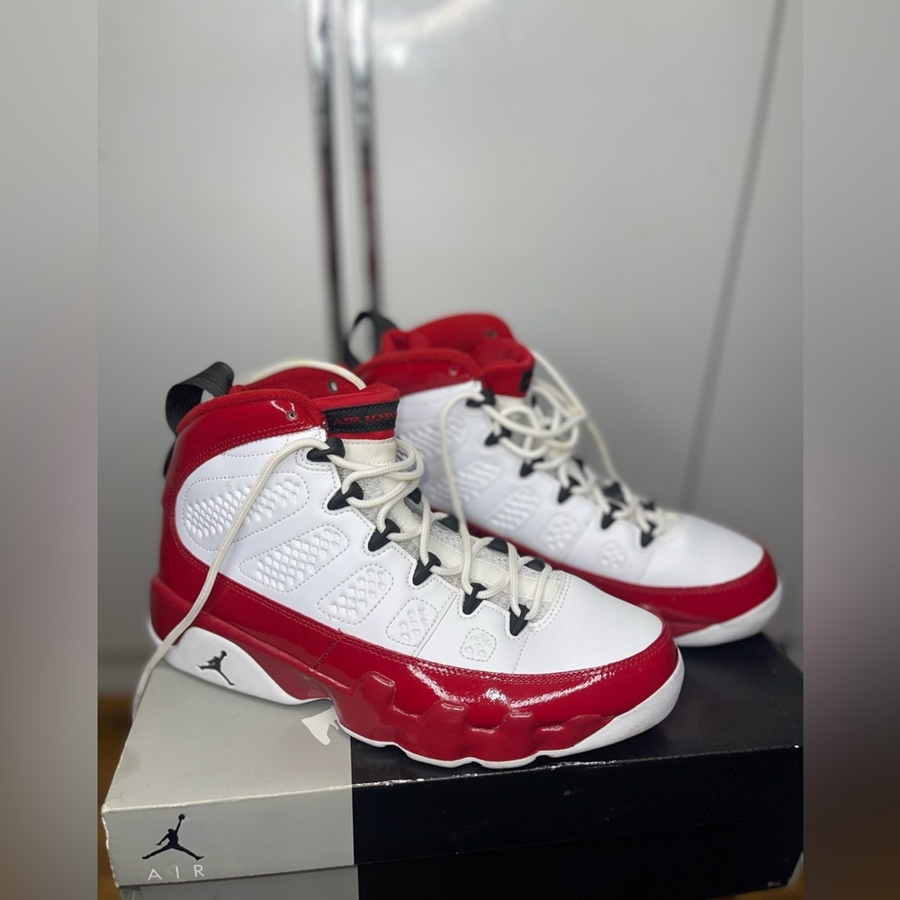 Red and white air Jordan 9 retro bg “gym red”